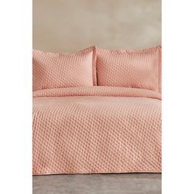 Karaca Home Breeze Soft Somon Çift Kişilik Yatak Örtüsü Takımı