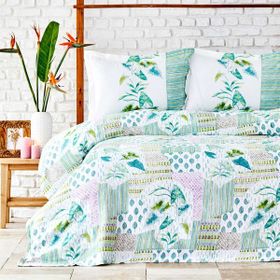 Karaca Home Camelia Yeşil Pamuk Tek Kişilik Pike Takımı