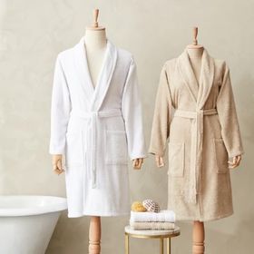 Karaca Home Carli Offwhite Bej 4 Parça Bornoz/Baş Havlusu Aile Banyo Seti