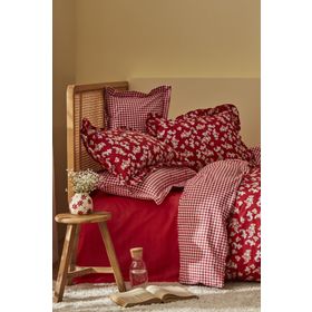 Karaca Home Carlo %100 Pamuk Kırmızı Tek Kişilik Nevresim Takımı