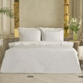Karaca Home Carmello Brodeli %100 Pamuk Beyaz Çift Kişilik Nevresim Takımı