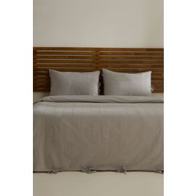 Karaca Home Carmine %100 Pamuk Gri Çift Kişilik Nevresim Takımı