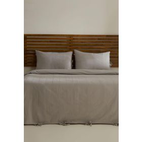 Karaca Home Carmine %100 Pamuk Gri Çift Kişilik Nevresim Takımı