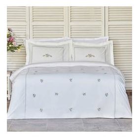 Karaca Home Cavale Percale Nakışlı Pudra Çift Kişilik Nevresim Takımı