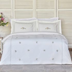 Karaca Home Cavale Percale Nakışlı Pudra Çift Kişilik Nevresim Takımı