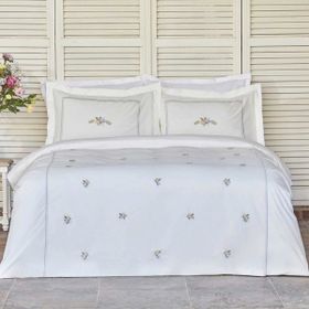Karaca Home Cavale Percale Nakışlı Pudra Çift Kişilik Nevresim Takımı