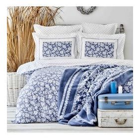 Karaca Home Celerina Mavi Çift Kişilik Nevresim Takımı