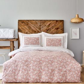 Karaca Home Celerina Pembe 200x220 cm Pamuk King Size Nevresim Takımı