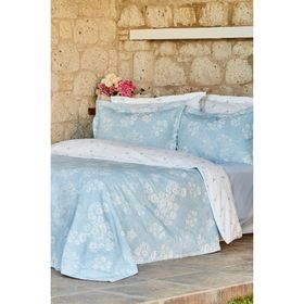 Karaca Home Charleen Mavi Çift Kişilik Yatak Örtüsü