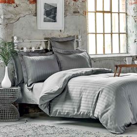 Karaca Home Charm Bold Gri Çift Kişilik Nevresim Takımı