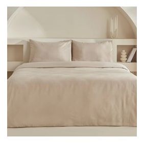 Karaca Home Charm Sion %100 Pamuk Bej Jakarlı Saten King Size Nevresim Takımı