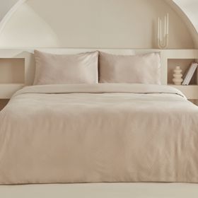 Karaca Home Charm Sion %100 Pamuk Jakarlı Saten Ekru Çift Kişilik Nevresim Takımı