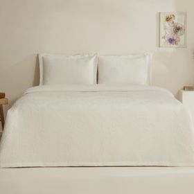 Karaca Home Chet Ekru Çift Kişilik Yatak Örtüsü Seti