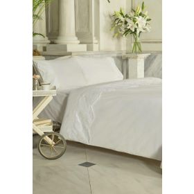 Karaca Home Chole Brodeli %100 Pamuk Beyaz Çift Kişilik Nevresim Takımı
