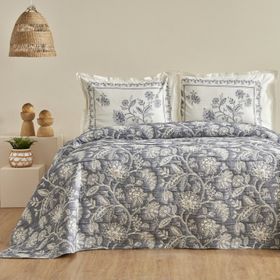 Karaca Home Clay Çift Kişilik İndigo Yatak Örtüsü Seti