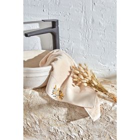 Karaca Home Comfort Touch Bej 30x50 cm Nakışlı Pamuk Havlu