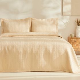 Karaca Home Cool Touch Bej Çift Kişilik Yatak Örtüsü