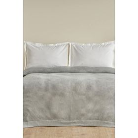 Karaca Home Cool Touch Gri Çift Kişilik Triko Battaniye