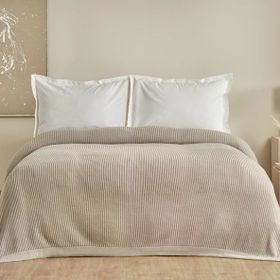 Karaca Home Cool Touch Gri Çift Kişilik Triko Battaniye