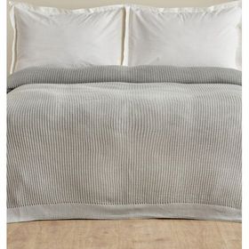 Karaca Home Cool Touch Gri Çift Kişilik Triko Battaniye