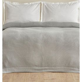 Karaca Home Cool Touch Gri Çift Kişilik Triko Battaniye