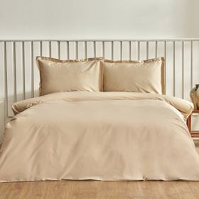 Karaca Home Cool Touch Stripe Çift Kişilik Bej Nevresim Takımı