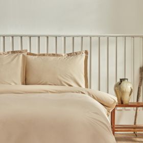 Karaca Home Cool Touch Stripe Çift Kişilik Bej Nevresim Takımı