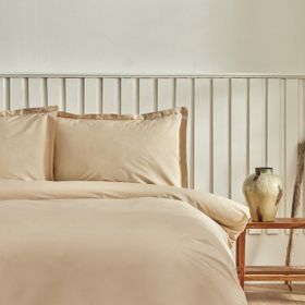 Karaca Home Cool Touch Stripe Çift Kişilik Bej Nevresim Takımı