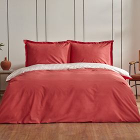 Karaca Home Cool Touch Stripe King Kişilik Kırmızı Nevresim Takımı