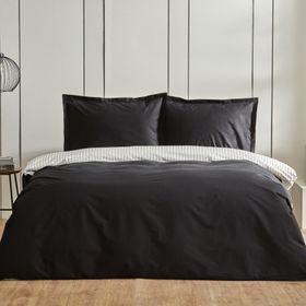 Karaca Home Cool Touch Stripe King Kişilik Siyah Nevresim Takımı