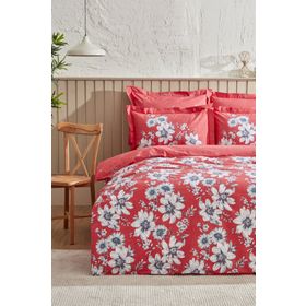 Karaca Home Cornell %100 Pamuk Koyu Pembe PP Çift Kişilik Nevresim Takımı