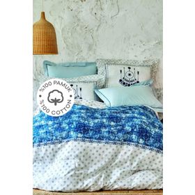 Karaca Home Costa Mavi Çift Kişilik Nevresim Takımı