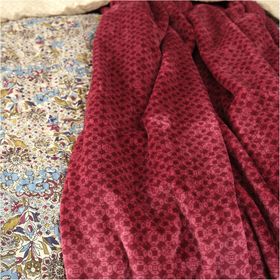 Karaca Home Cottage 200x220 cm Desenli Bordo Çift Kişilik Battaniyeli Set