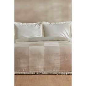 Karaca Home Cube %100 Pamuk Bej Çift Kişilik Müslin Pike