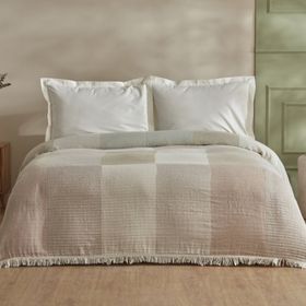 Karaca Home Cube %100 Pamuk Bej Çift Kişilik Müslin Pike