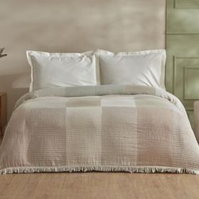 Karaca Home Cube %100 Pamuk Bej Çift Kişilik Müslin Pike