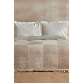 Karaca Home Cube %100 Pamuk Bej Çift Kişilik Müslin Pike