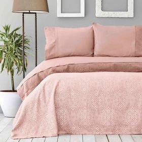 Karaca Home Cynthia Dantelli Private Pudra Çift Kişilik Pike Takımı