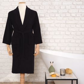 Karaca Home Daily Soft Siyah 100 Pamuklu Kadın Bornoz
