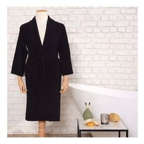 Karaca Home Daily Soft Siyah 100 Pamuklu Kadın Bornoz
