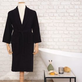 Karaca Home Daily Soft Siyah 100 Pamuklu Kadın Bornoz
