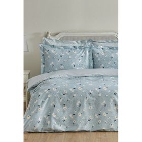 Karaca Home Daisy Mint Mavi 200x220 cm Pamuk Çift Kişilik Nevresim Takımı