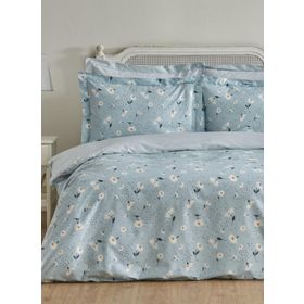 Karaca Home Daisy Mint Mavi 200x220 cm Pamuk Çift Kişilik Nevresim Takımı