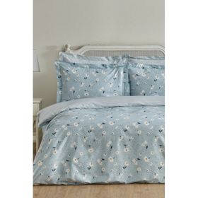 Karaca Home Daisy Mint Mavi 200x220 cm Pamuk Çift Kişilik Nevresim Takımı