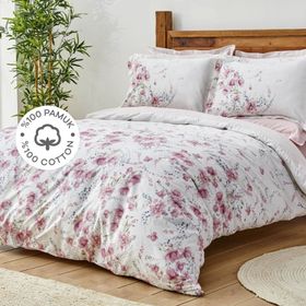 Karaca Home Dalila Pembe Çift Kişilik Pamuk Nevresim Takımı