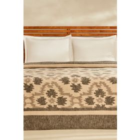 Karaca Home Damask Antrasit Çift Kişilik Pamuklu Battaniye