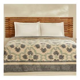 Karaca Home Damask Lacivert Çift Kişilik Pamuklu Battaniye