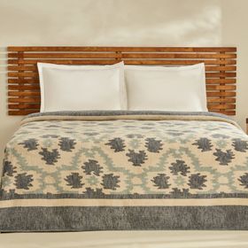 Karaca Home Damask Lacivert Çift Kişilik Pamuklu Battaniye