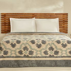 Karaca Home Damask Lacivert Çift Kişilik Pamuklu Battaniye