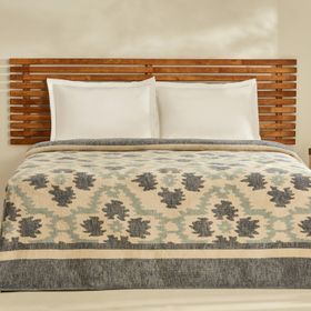 Karaca Home Damask Lacivert Çift Kişilik Pamuklu Battaniye